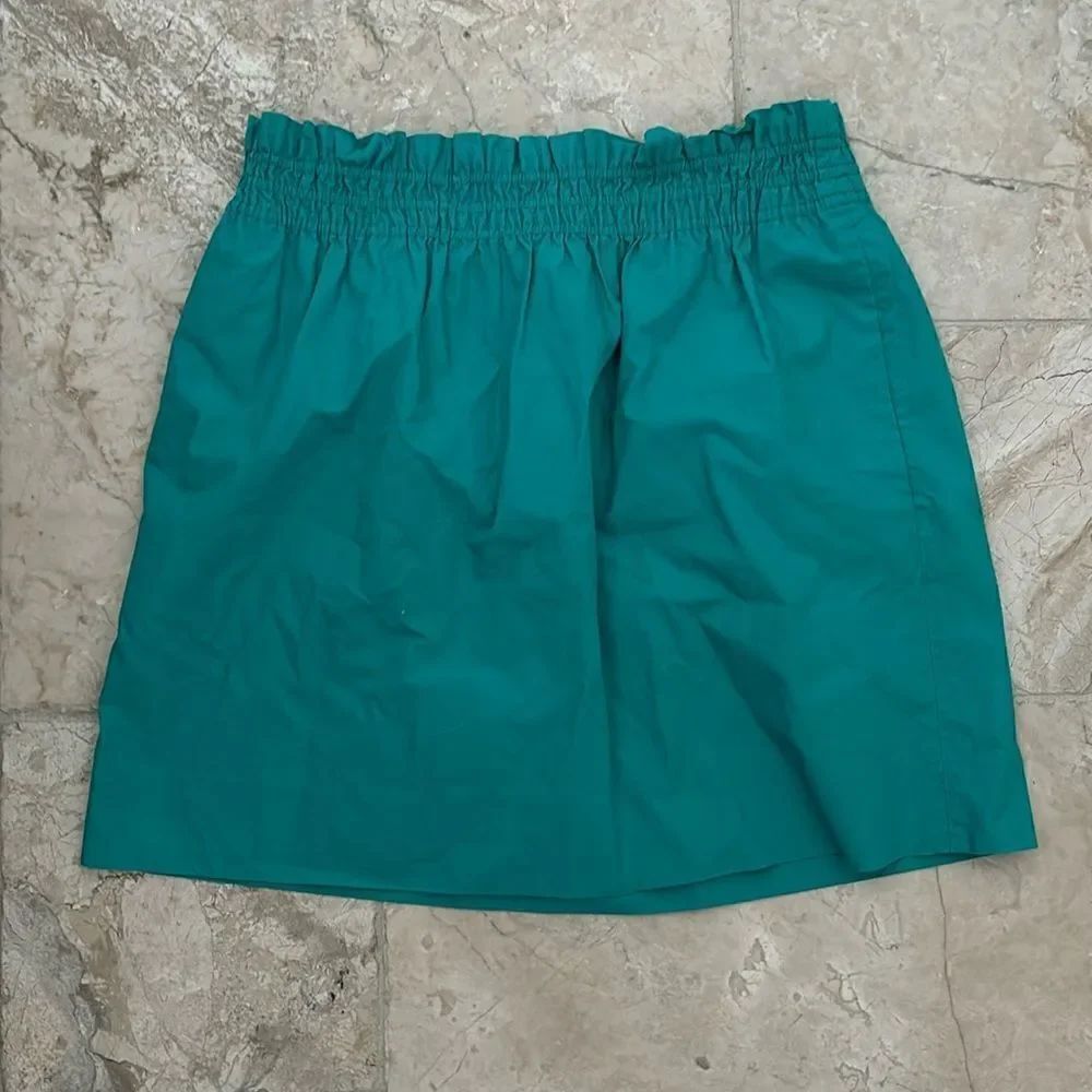 J.crew turquoise mini skirt size 2 EUC
